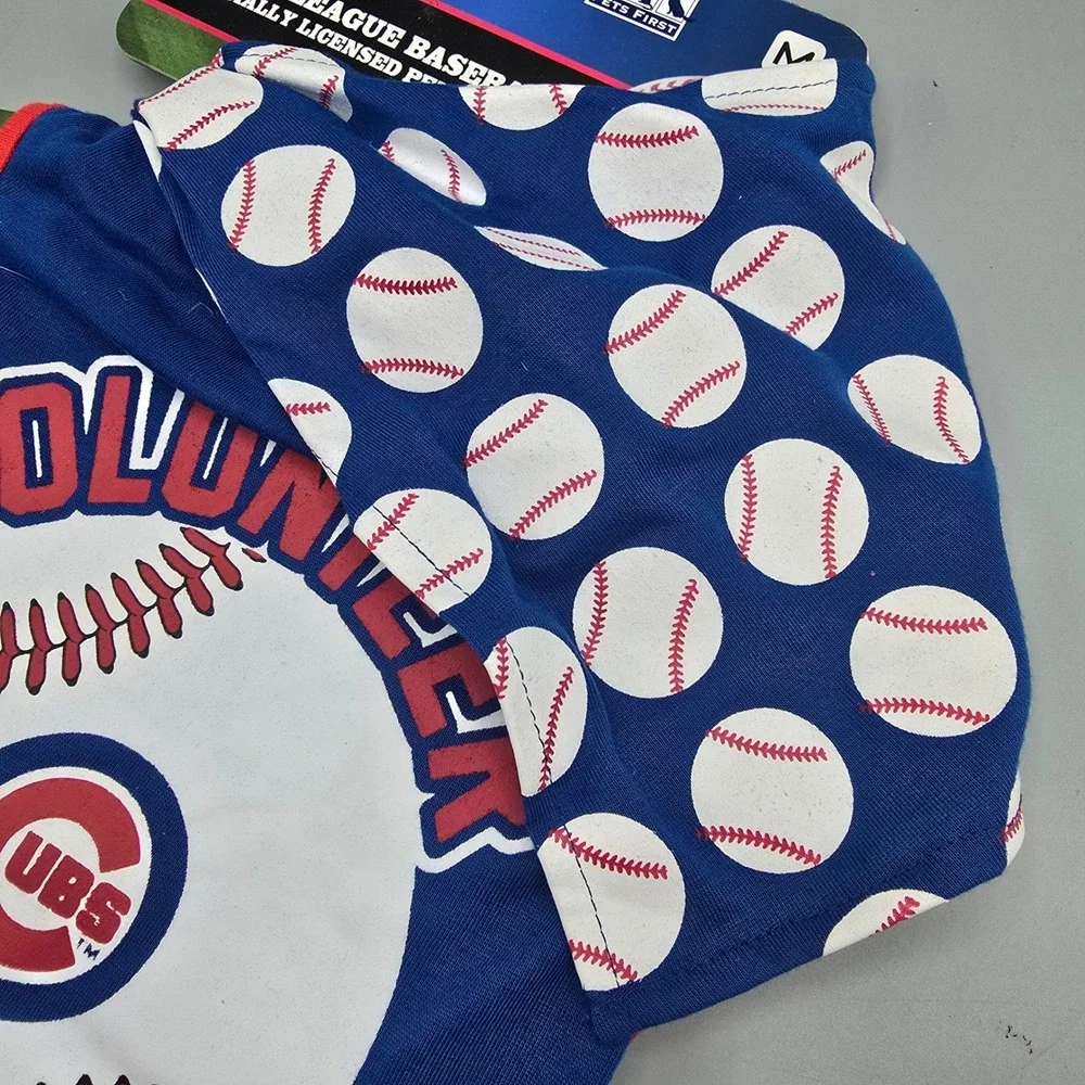 Pets First Chicago Cubs MLB Pet Tee and Bandana Set Blue Medium CUB-4104-MD